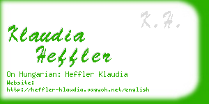 klaudia heffler business card